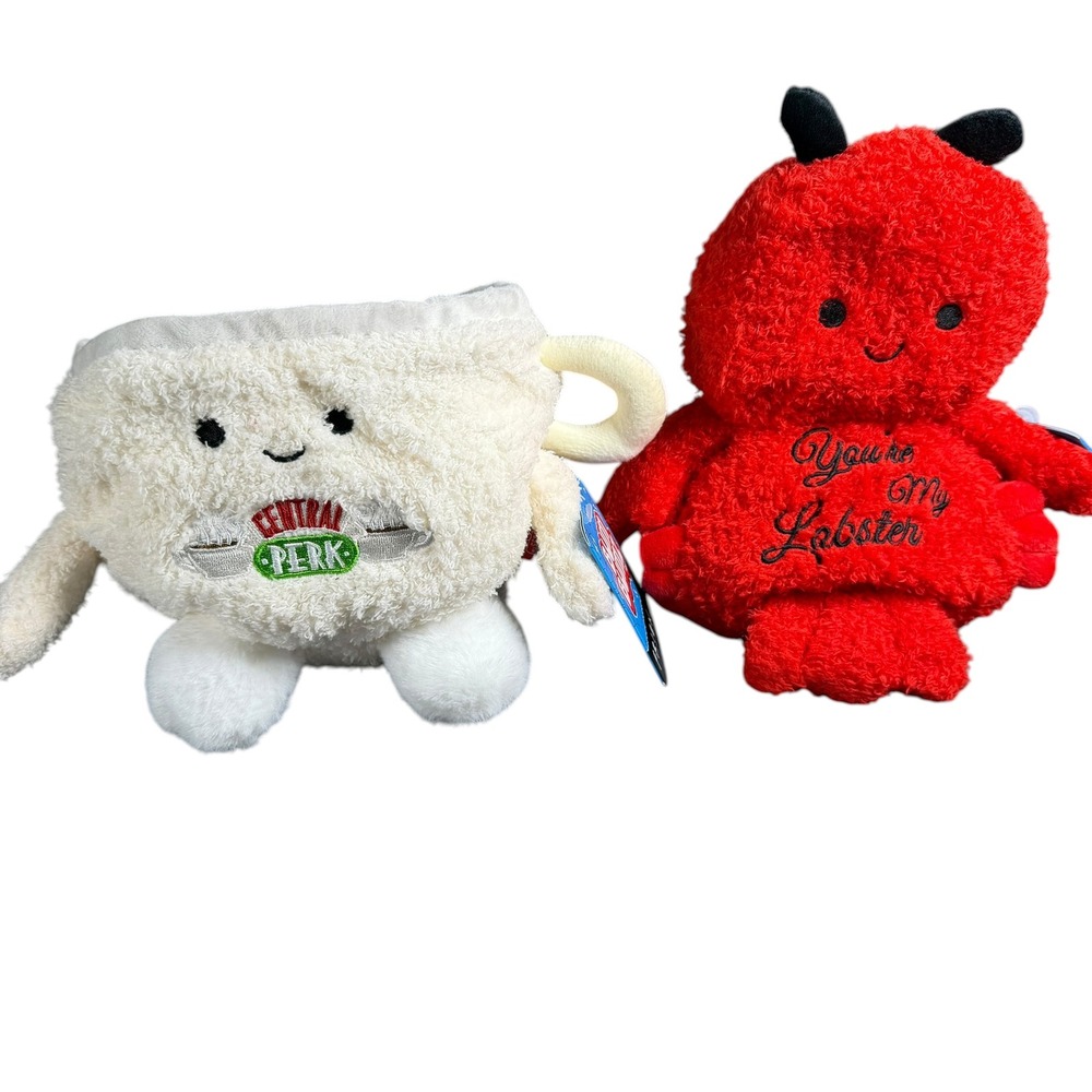 Friends TV Show Plush Set Central Perk Coffee Mug and Youre My Lobster Red Plush